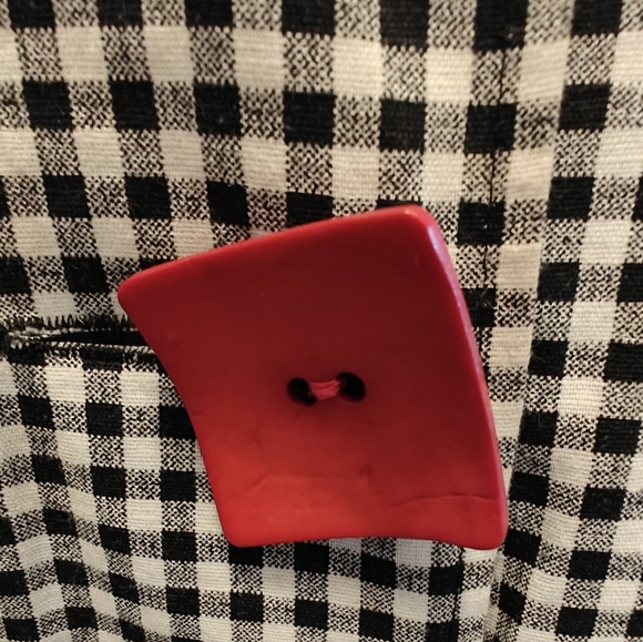 Painted Pony Shirt/Jacket Black & White Check w/Large Square Buttons Size XL - Picture 5 of 5
